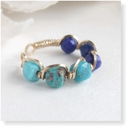 ターコイズラピスイヤーカフ